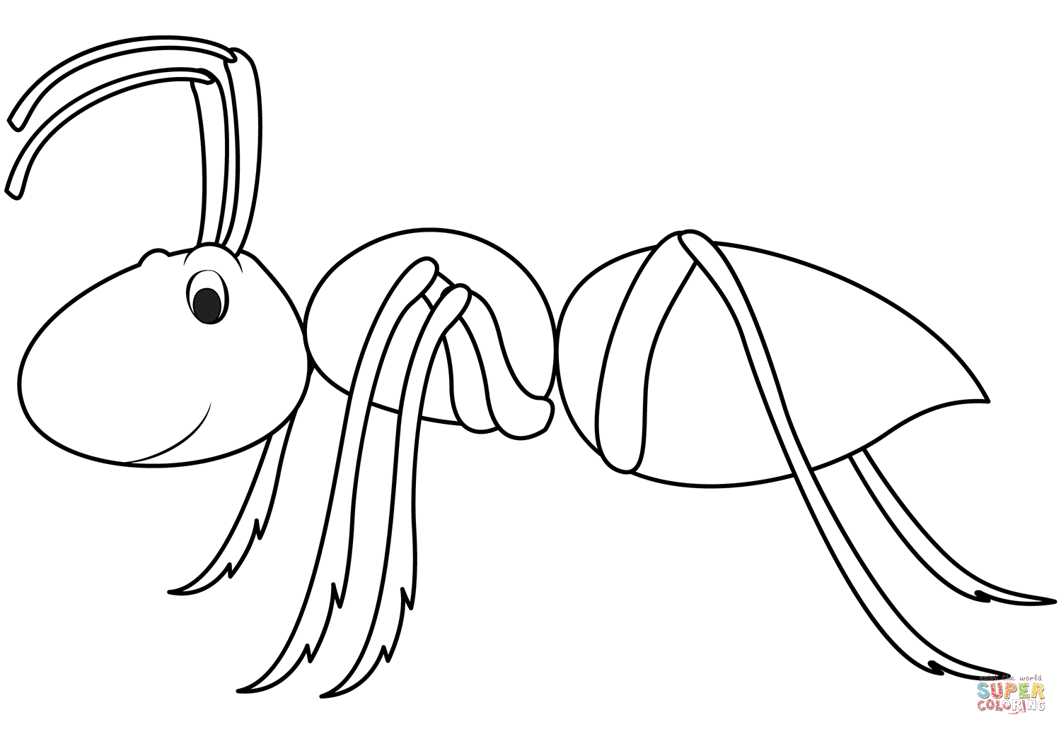 Ant coloring page free printable coloring pages