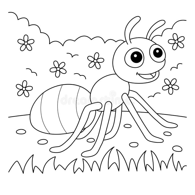 Ant colouring page stock illustrations â ant colouring page stock illustrations vectors clipart