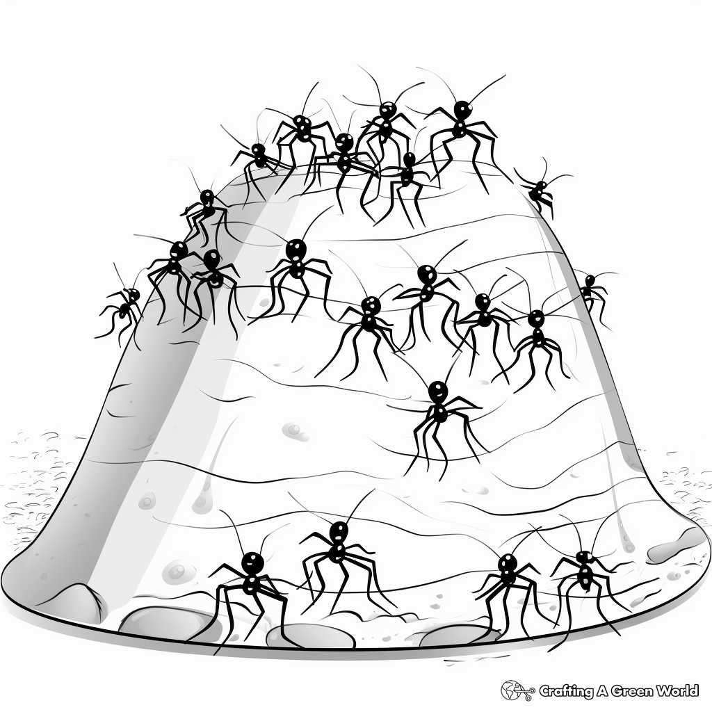 Ant hill coloring pages