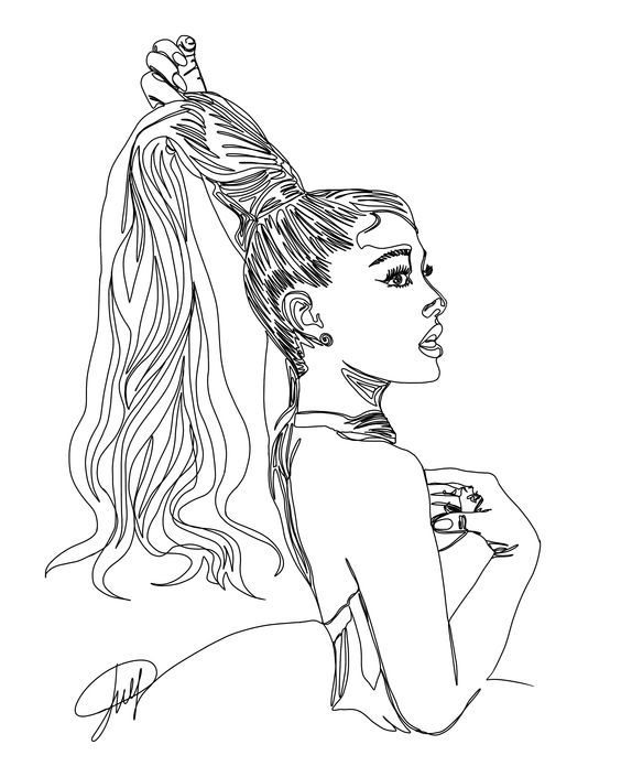 Niazmorshed i will draw coloring book page for children and adults for on fiverr ariana grande drawings ariana grande poster ariana grande tattoo