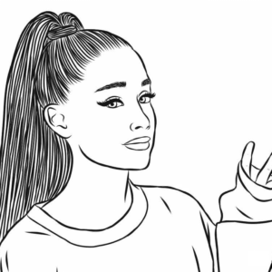 Ariana grande coloring pages printable for free download