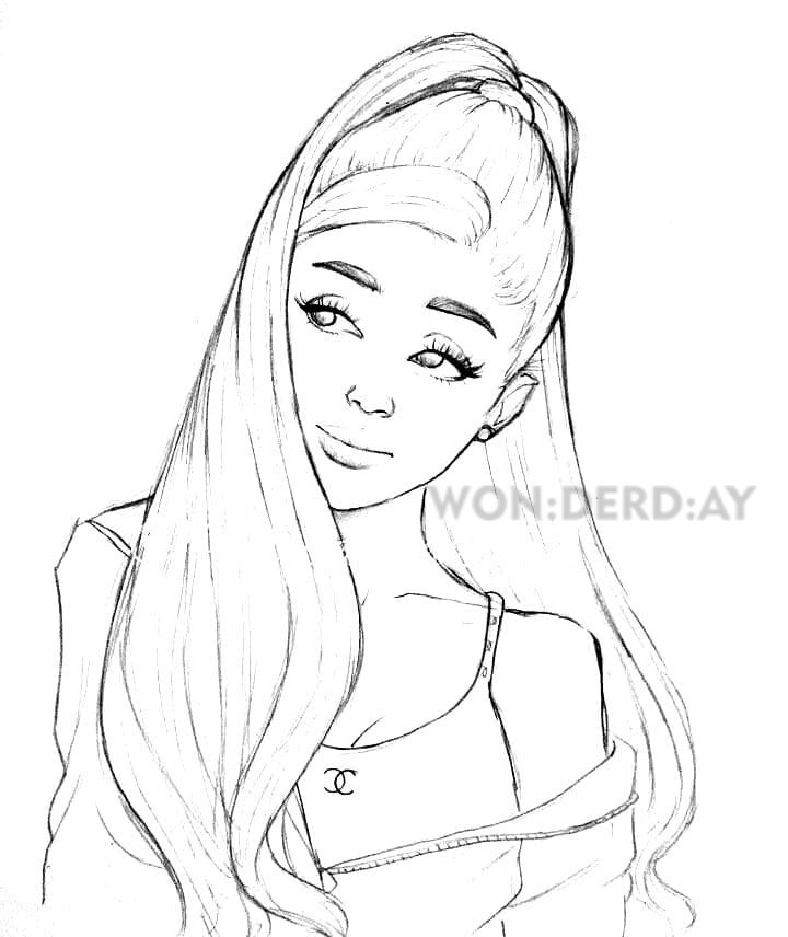 Coloring pages ariana grande download and print for free