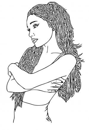 Free printable ariana grande coloring pages for adults and kids