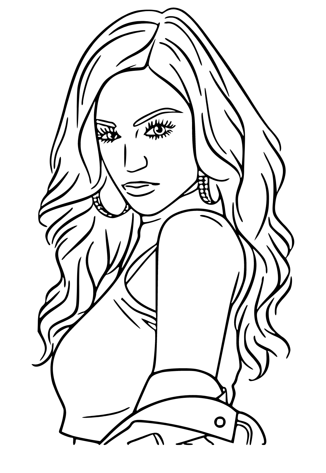 Free printable ariana grande hairstyle coloring page sheet and picture for adults and kids girls and boys