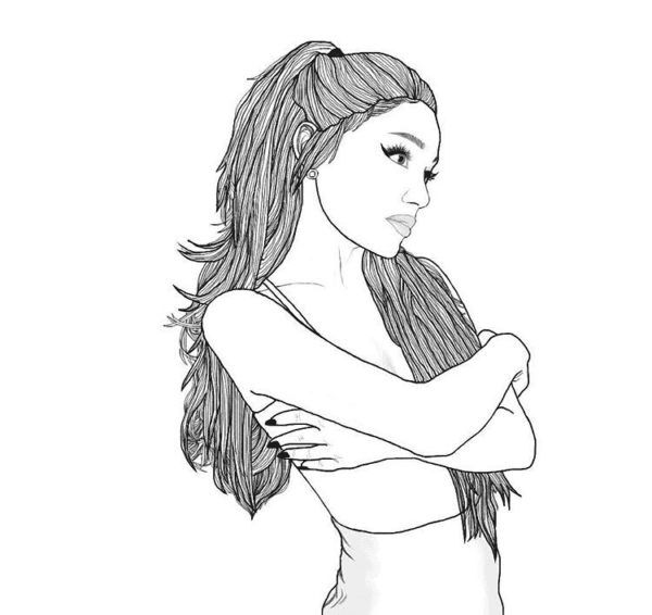 Ariana grande coloring pages