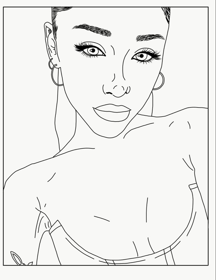 Ariana grande coloring page ariana grande coloring pages beginner sketches