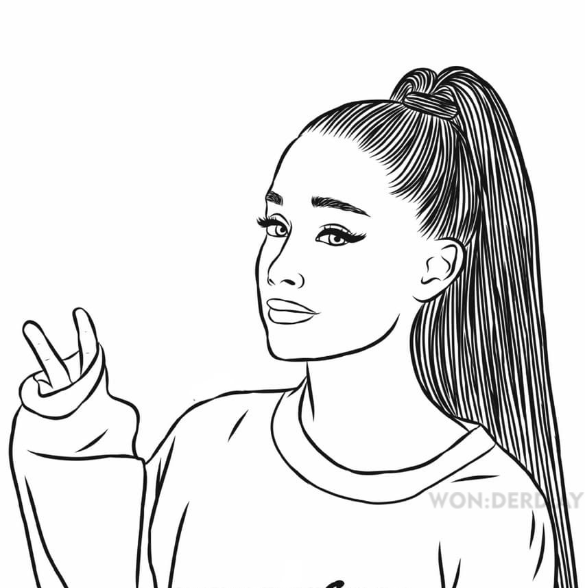 Coloring pages ariana grande download and print for free