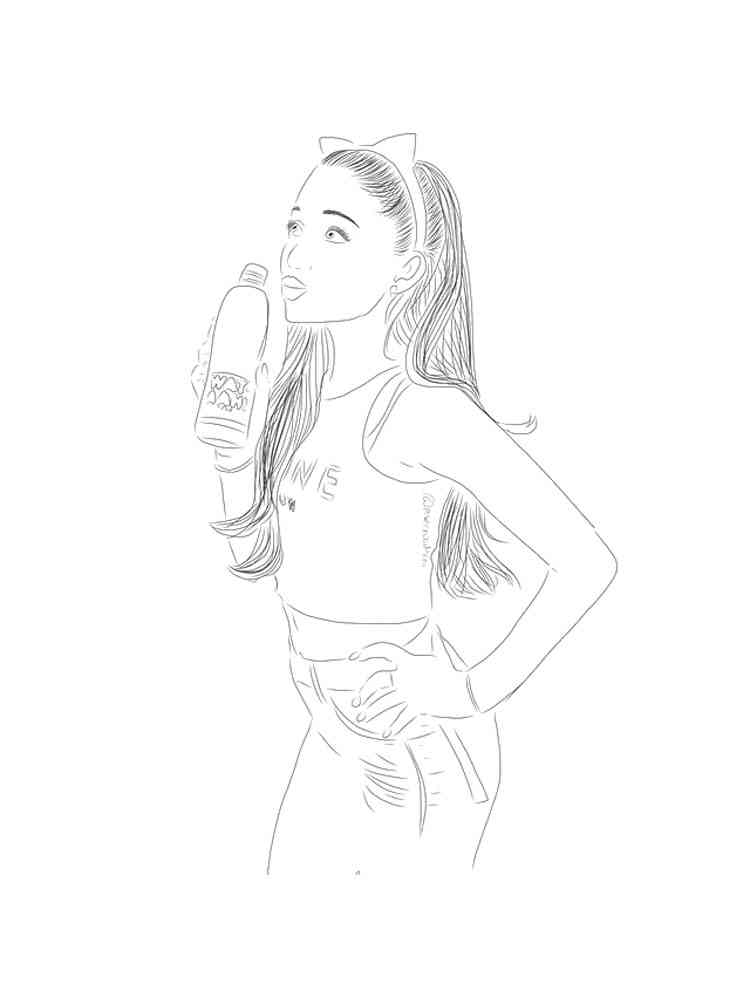 Ariana grande coloring pages