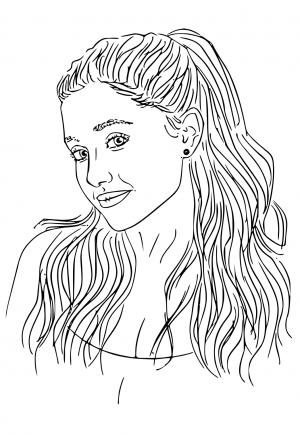 Free printable ariana grande coloring pages for adults and kids