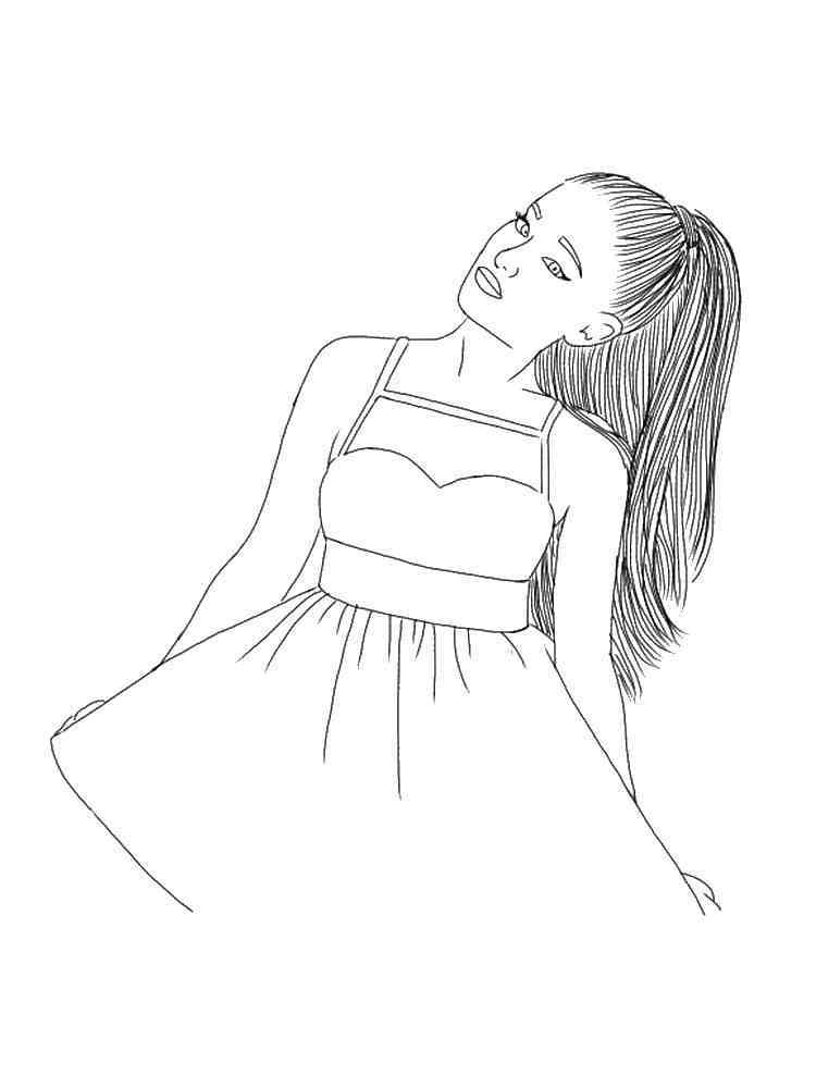 Ariana grande coloring pages