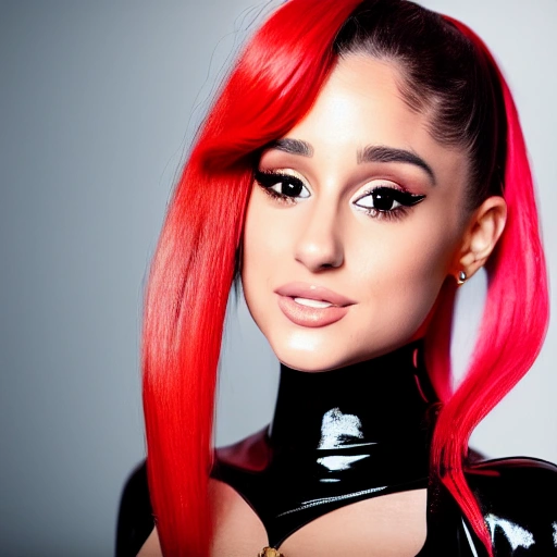 Ultra realistic portrt of a beautiful ariana grande smiling we