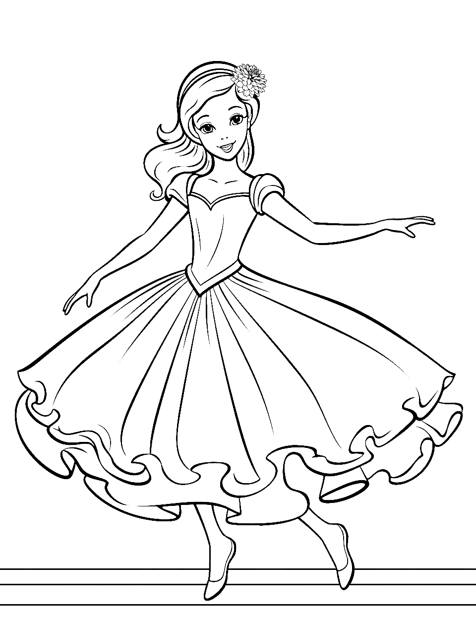 Ballerina coloring pages free printable sheets