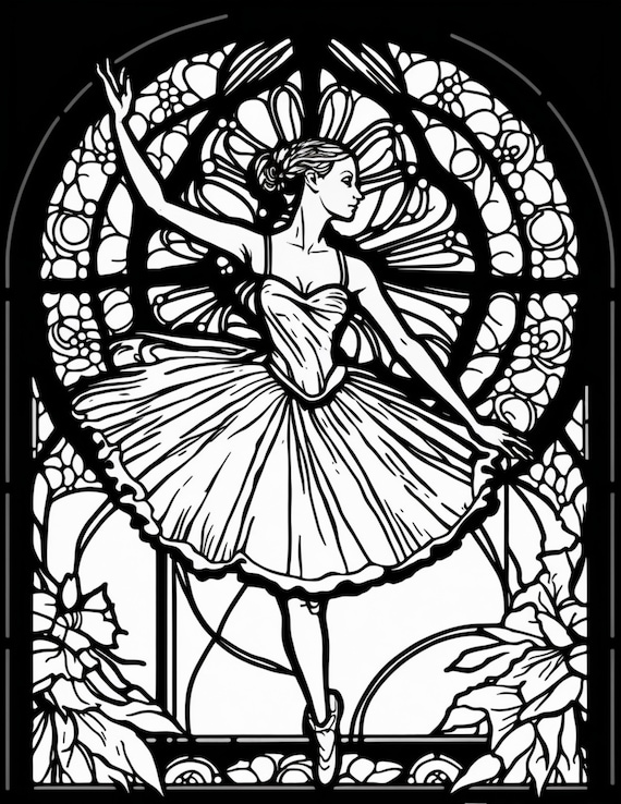 Three ballerina coloring sheets for instant download