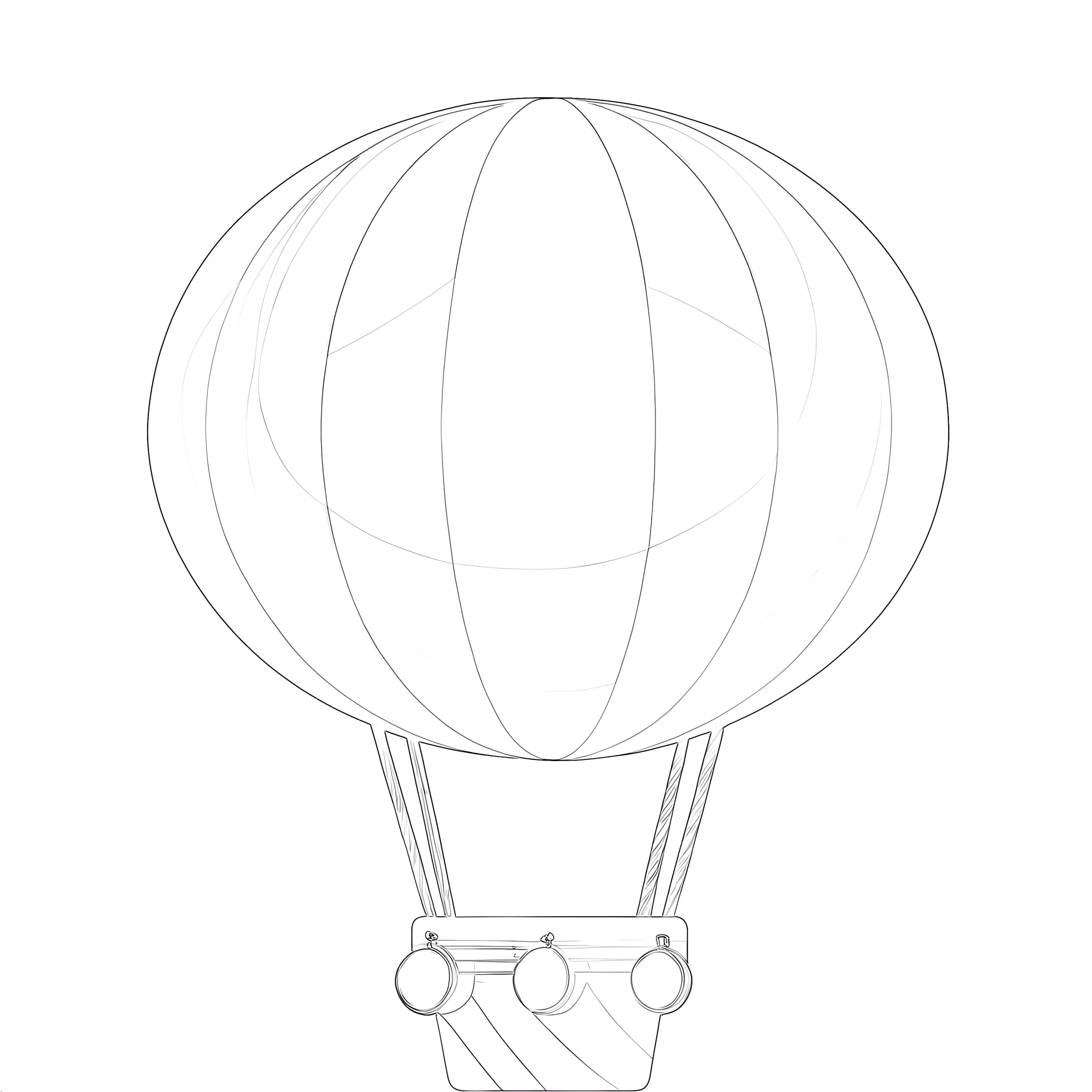 Printable hot air balloon coloring page