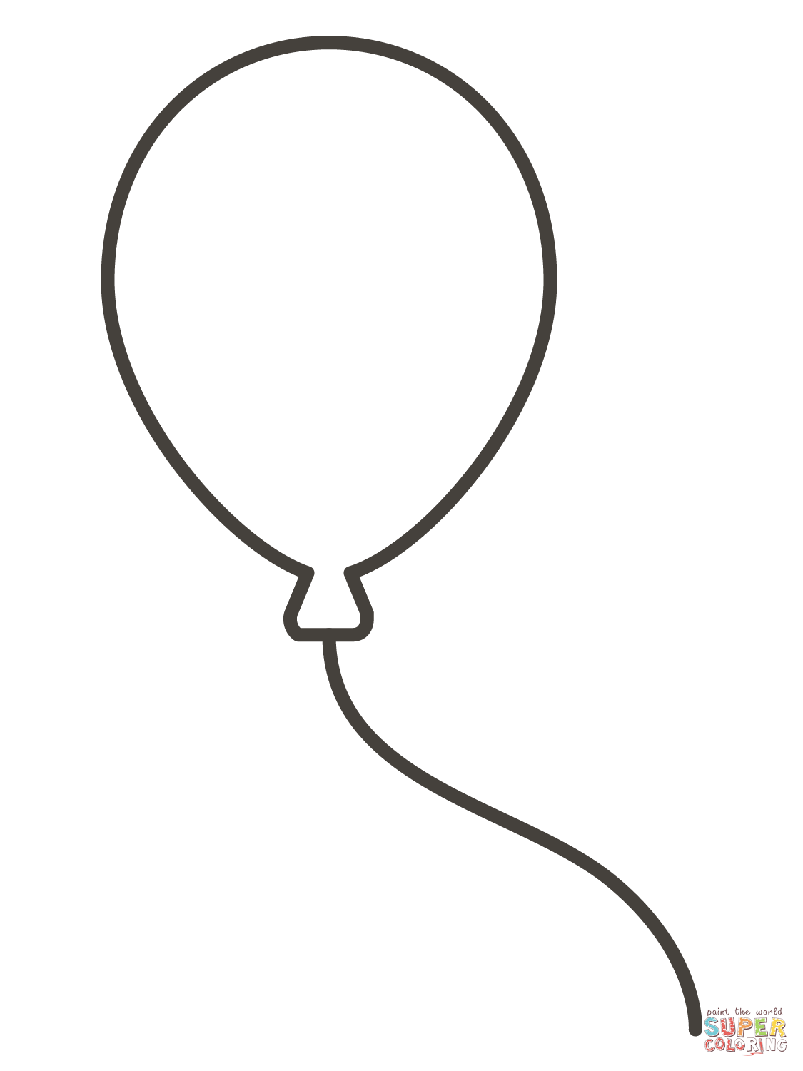 Balloon coloring page free printable coloring pages