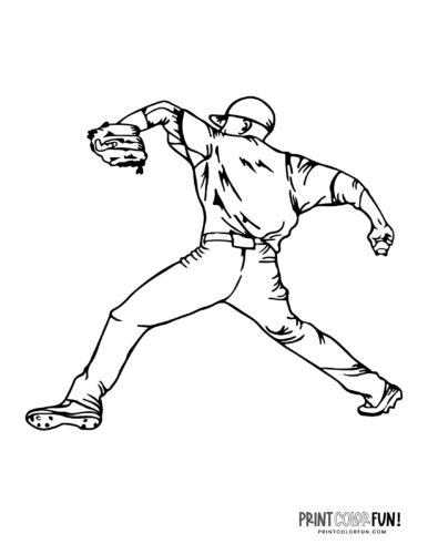 Baseball player coloring pages clipart free sports printables at