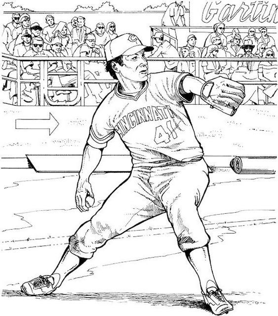 Realistic and cartoon baseball coloring pages baseball coloring pages sports coloring pages adult coloring pages