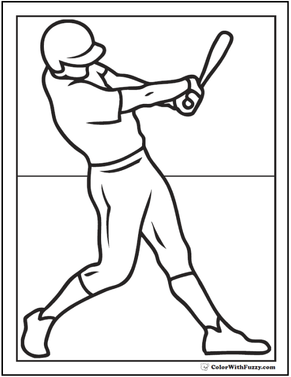 Baseball coloring pages â pitcher and batter sports coloring pages