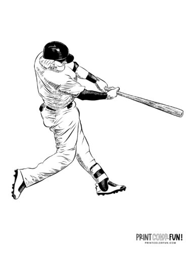 Baseball player coloring pages clipart free sports printables at