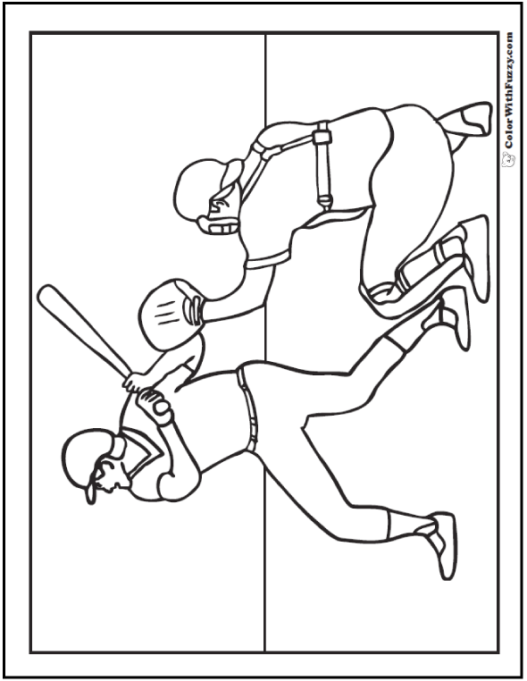 Baseball coloring pages â pitcher and batter sports coloring pages