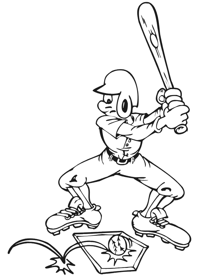 Free printable baseball coloring pages for kids