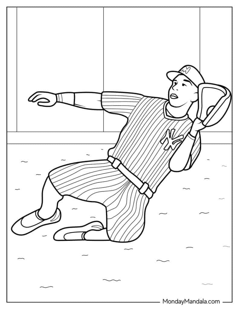 Baseball coloring pages free pdf printables