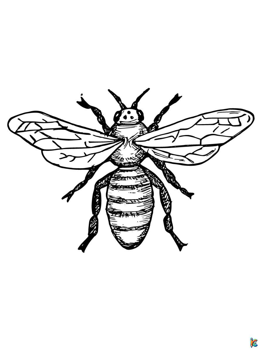Bee coloring pages â