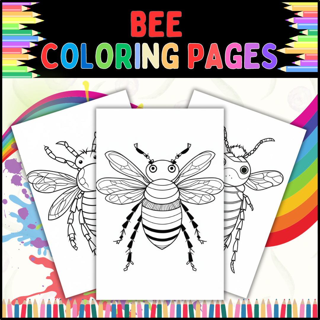 Bee coloring pages for kids a fun and creative way to celebrate world bee day made by teachers