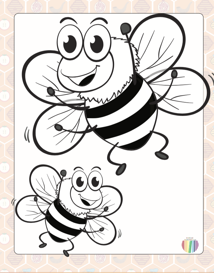 Bee coloring sheet â charlies bookstore