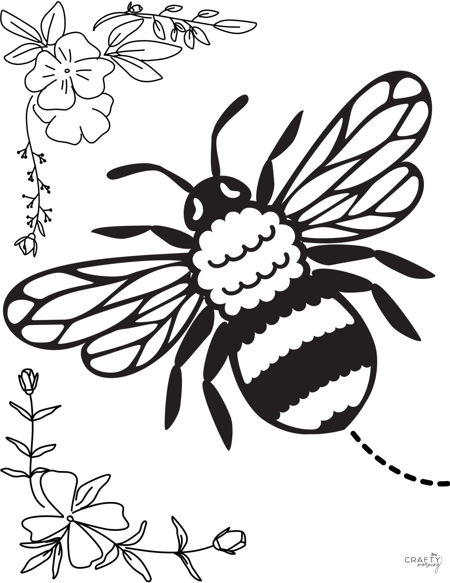 Bee coloring pages to print