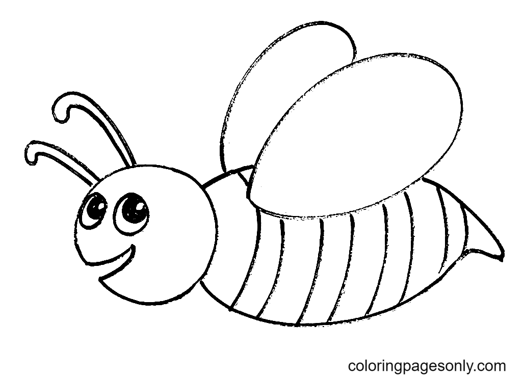 Bee coloring pages printable for free download