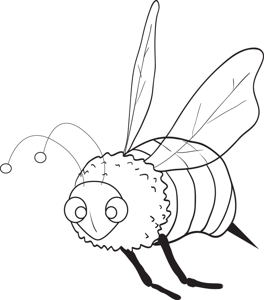Printable bee coloring page for kids â