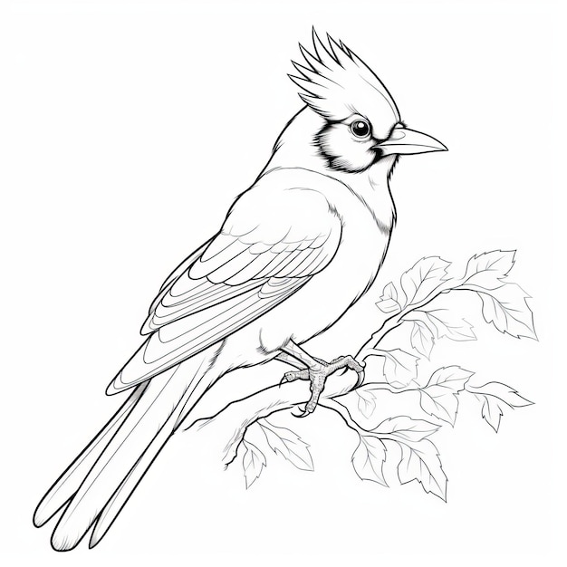 Premium ai image realistic bird coloring pages in the style of sofonisba anguisso