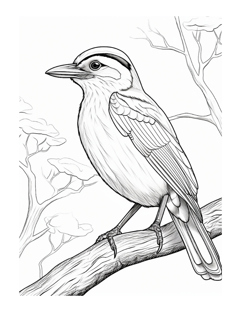 Free bird coloring pages for kids and adults