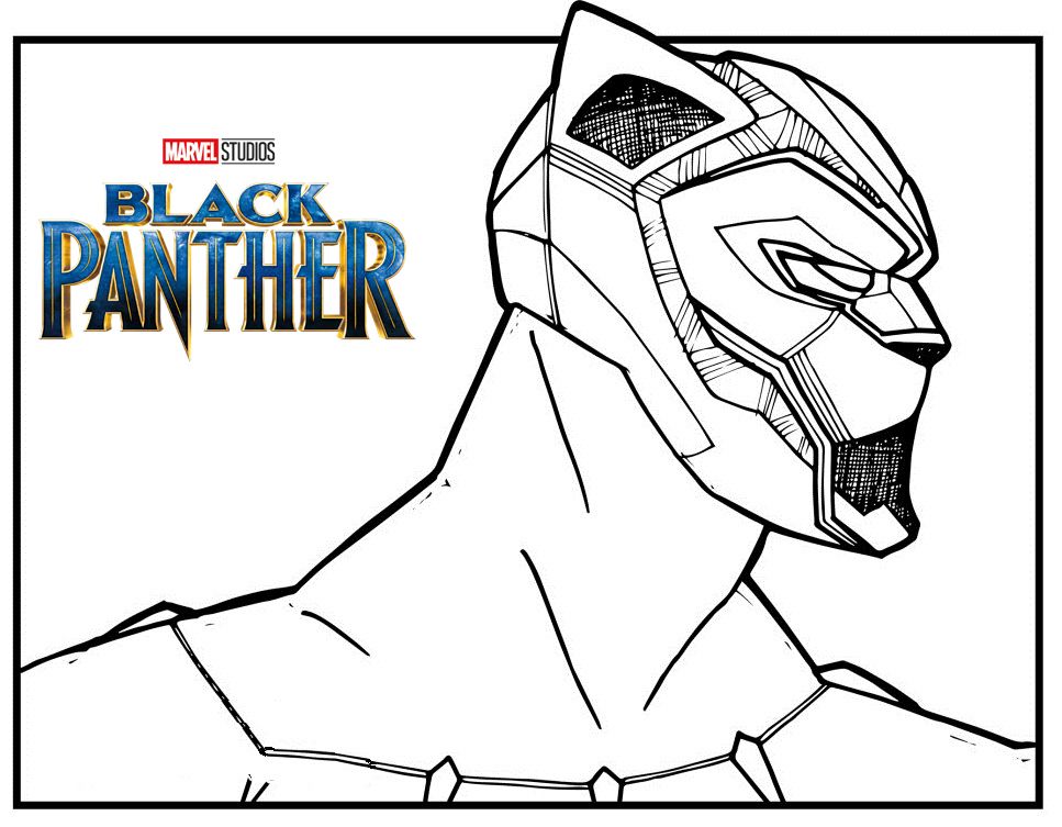 Marvel black panther coloring page black panther drawing superhero coloring pages black panther marvel