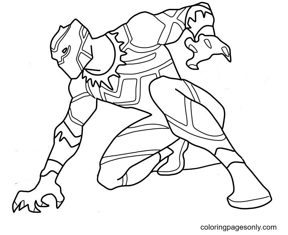 Black panther coloring pages printable for free download