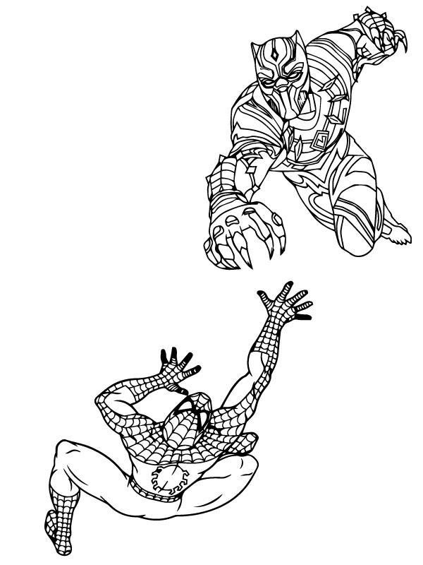 Black panther coloring pages by wk