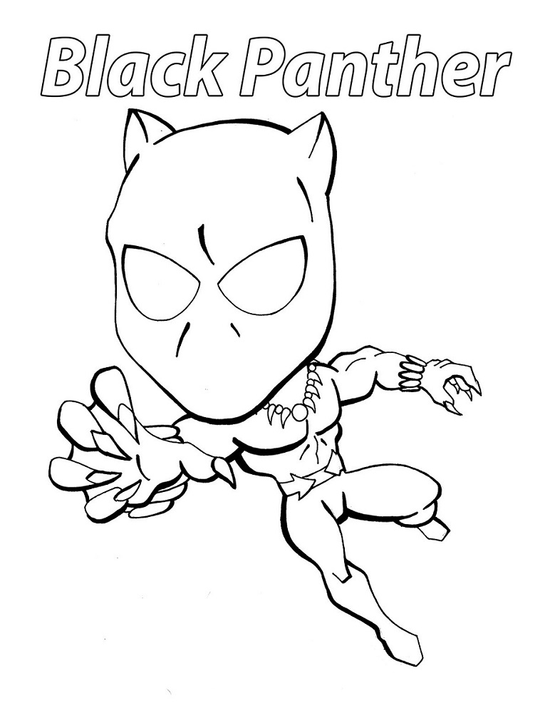 Black panther coloring pages by wk