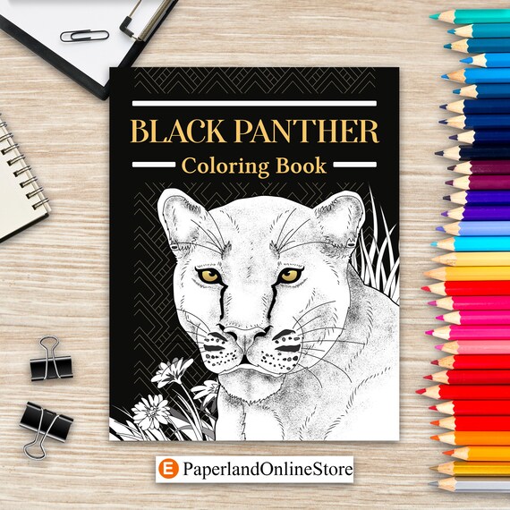 Panther coloring book for adults jungle animal painting realistic art funny quotes and freestyle drawing pages stay wild tiger lovers