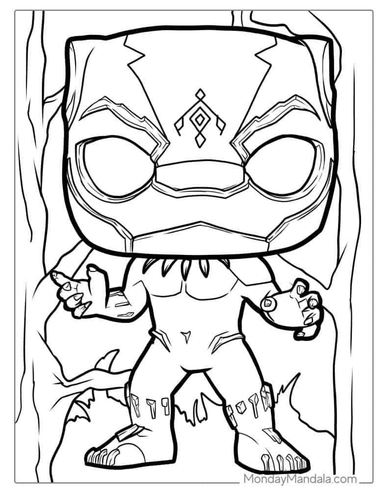 Black panther coloring pages free pdf printables