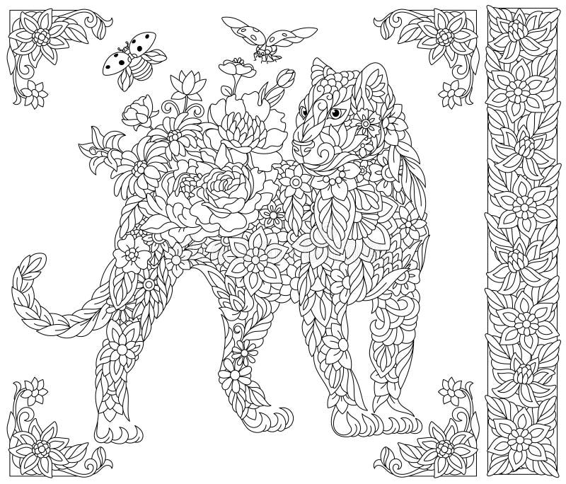 Panther coloring stock illustrations â panther coloring stock illustrations vectors clipart