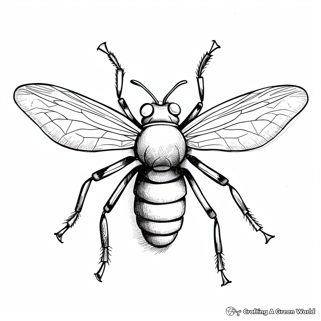 Lightning bug coloring pages