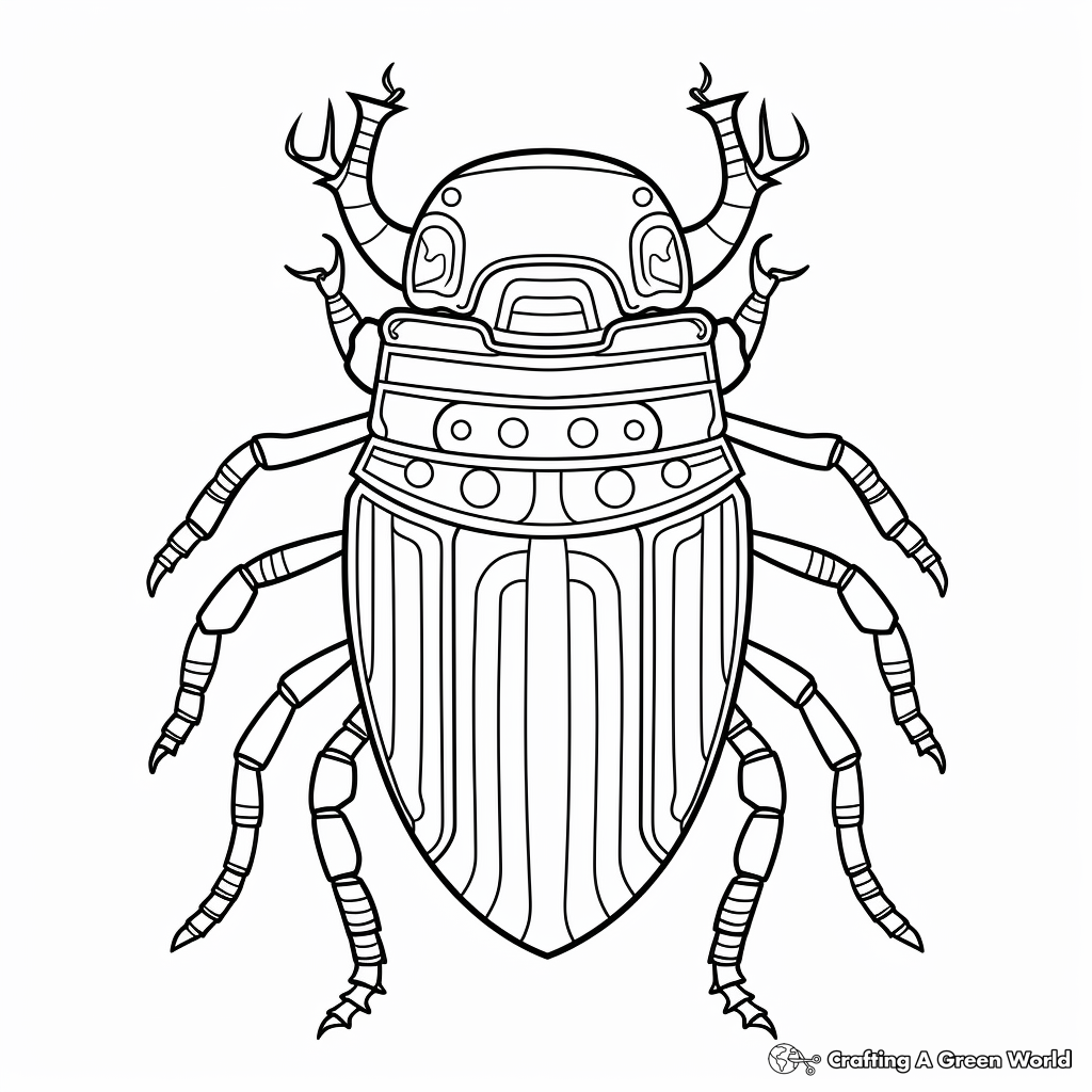 Beetle coloring pages