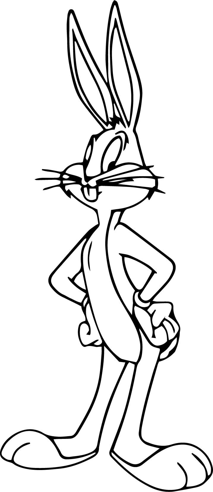 Bugs bunny coloring pages standing bunny coloring pages bugs bunny drawing bugs bunny