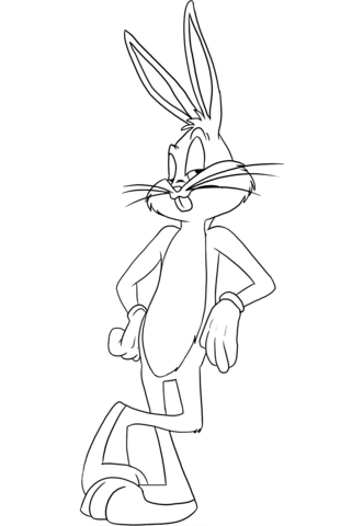 Bugs bunny coloring page free printable coloring pages