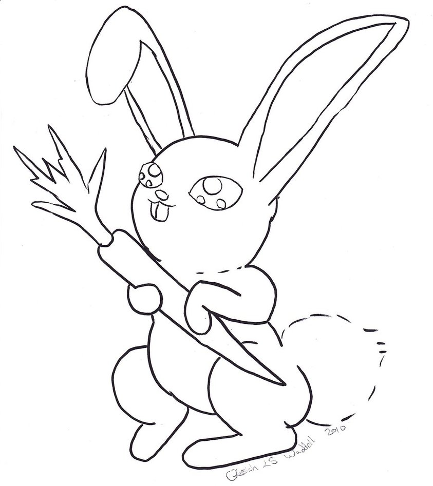 Free printable rabbit coloring pages for kids