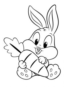 Free rabbit bunny coloring pages to color