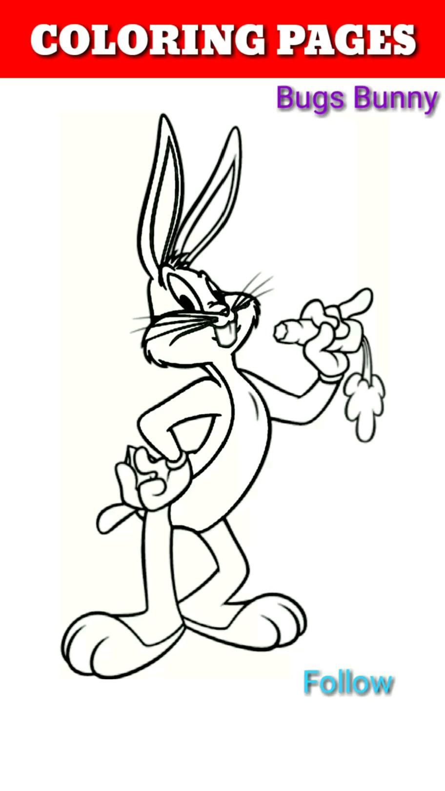 Bugs bunny coloring pages for kids coloring sheets for kids kids coloring coloring coloring pages bunny coloring pages coloring books