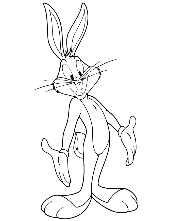 Bugs bunny coloring pages printable for free download