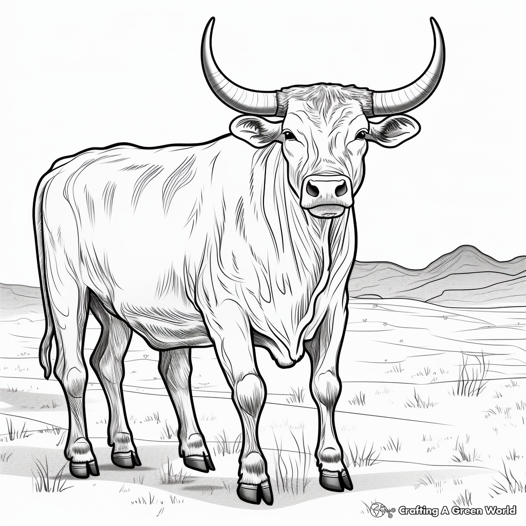 Longhorn coloring pages